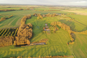 Winter sun and long shadows over pretty countryside