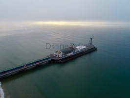 Aerial image of Bournemouth Pier taken at dawn